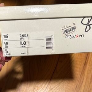 Style & Co. Black Satin Peep-toe